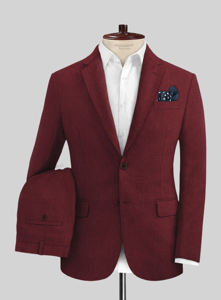 Campari Cranberry Linen Suit – StudioSuits