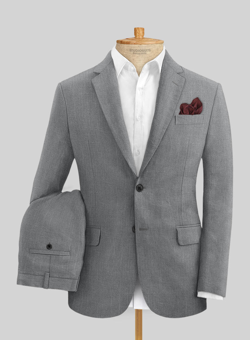 Campari Gray Linen Suit - StudioSuits