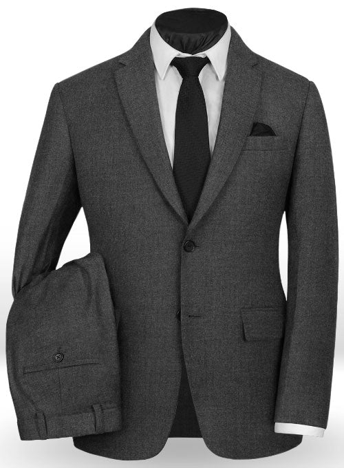 Charcoal Flannel Wool Suit – StudioSuits