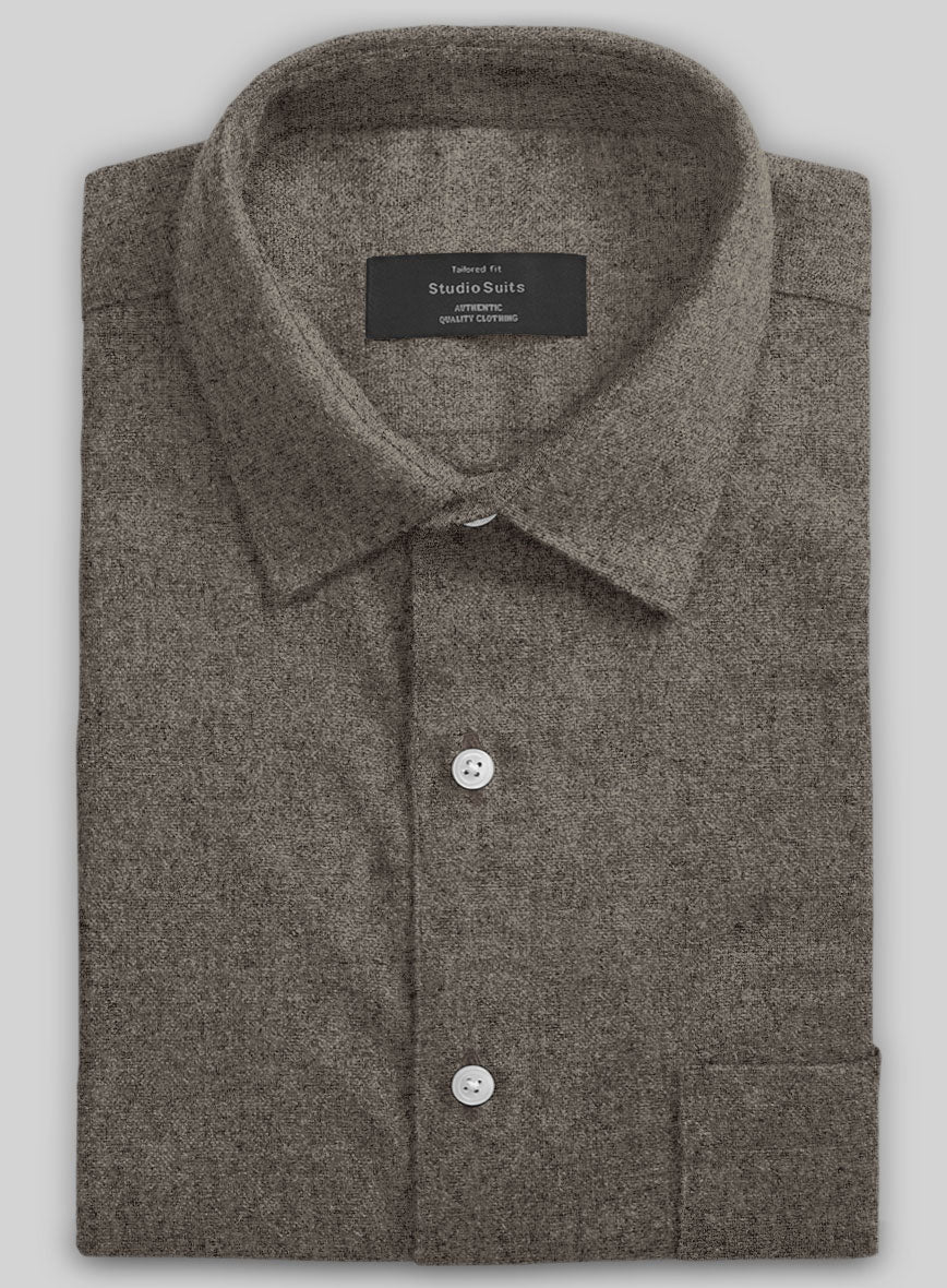 Dapper Brown Tweed Shirt - StudioSuits