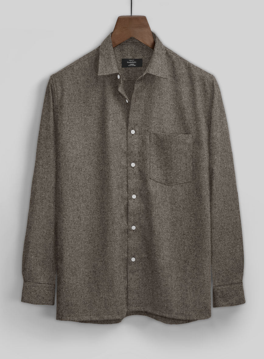 Dapper Brown Tweed Shirt - StudioSuits