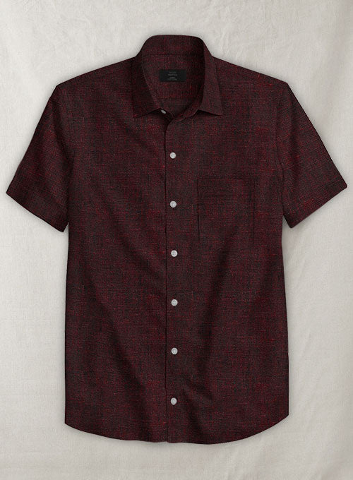 Dublin Wine Linen Shirt - StudioSuits