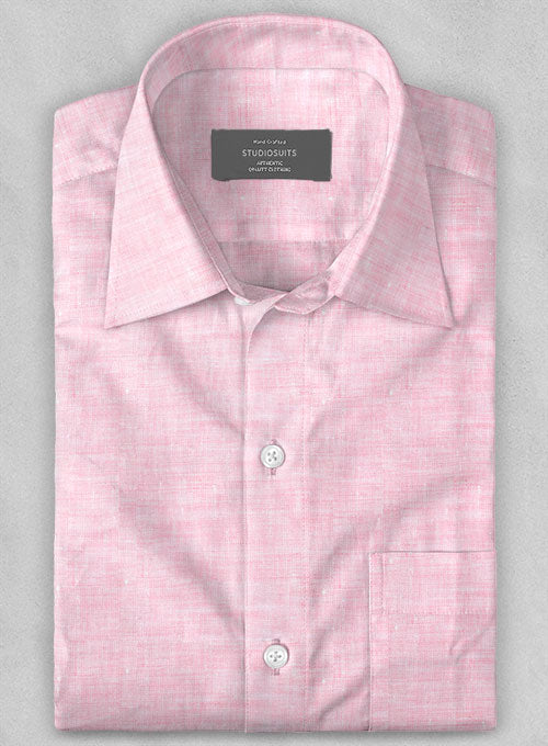 Dublin Pink Linen Shirt - StudioSuits