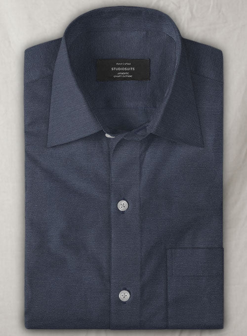 English Twill Slate Blue Shirt – StudioSuits