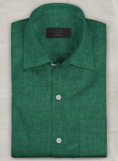 European Green Linen Shirt – StudioSuits
