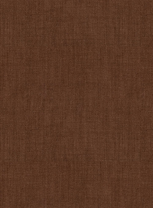 European Oak Brown Linen Shirt - StudioSuits