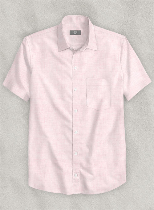 European Pink Linen Shirt - StudioSuits