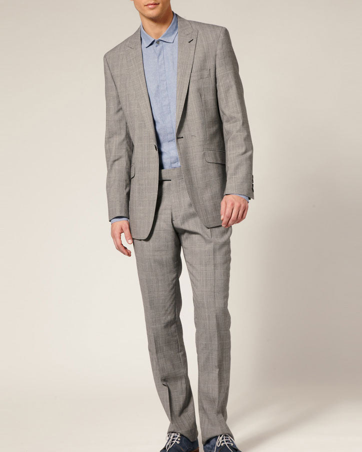 Glen Check Linen Suit – StudioSuits