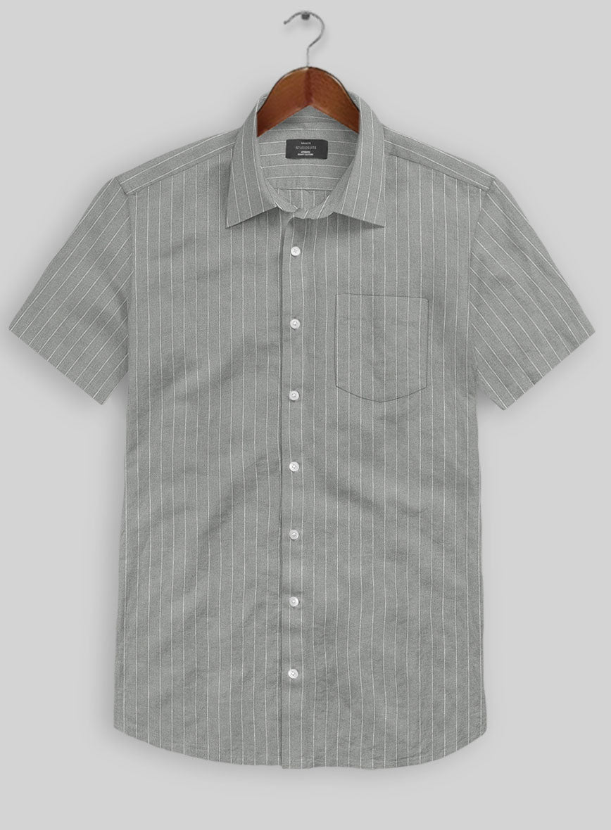 Gray Stripe Linen Shirt – StudioSuits