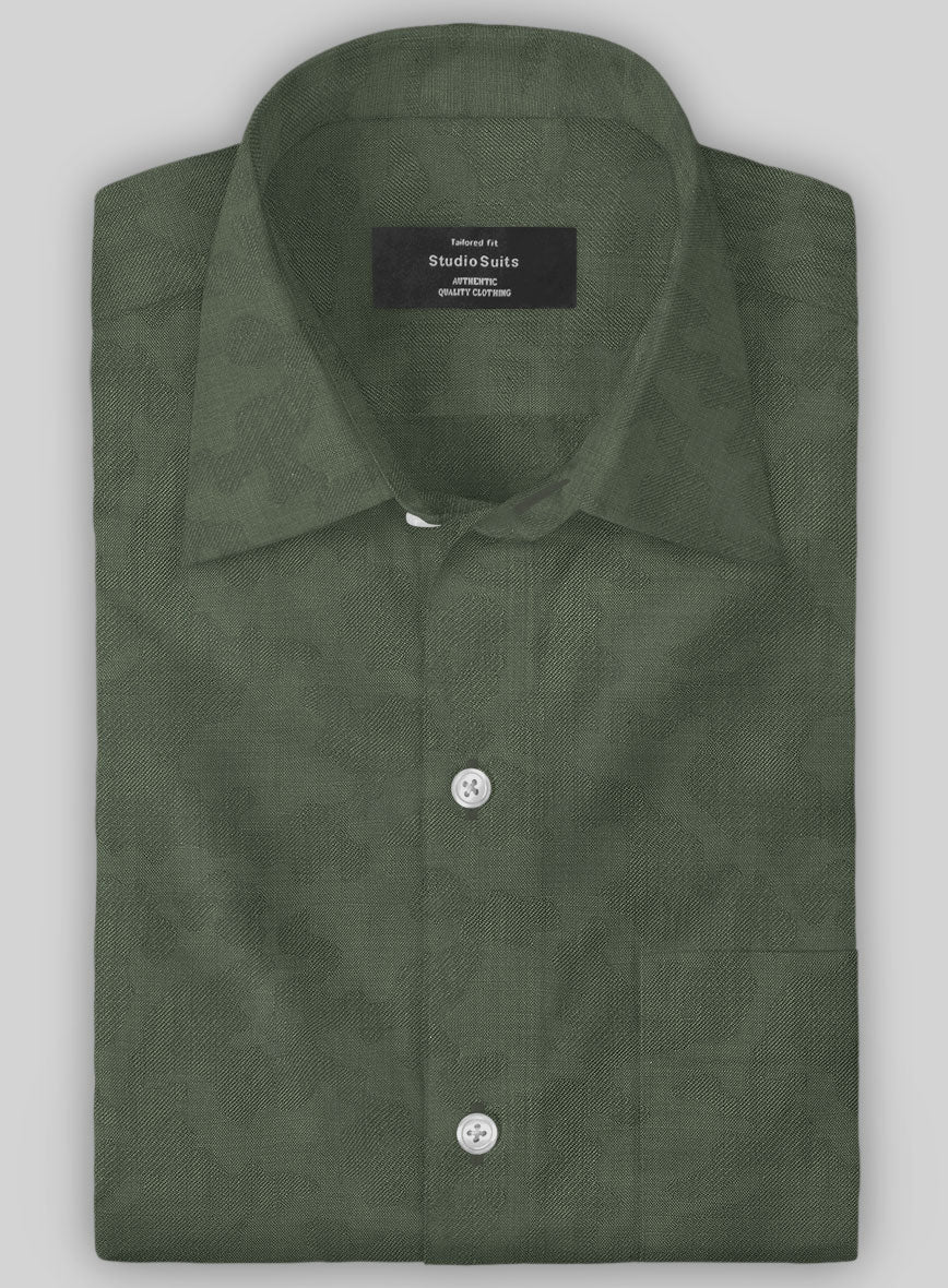 Green Camo Wool Shirt - StudioSuits