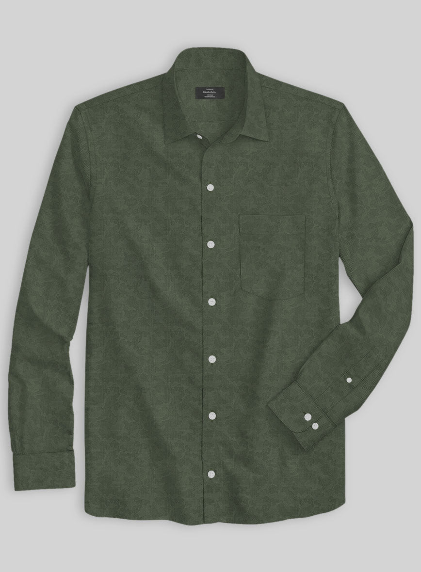 Green Camo Wool Shirt - StudioSuits