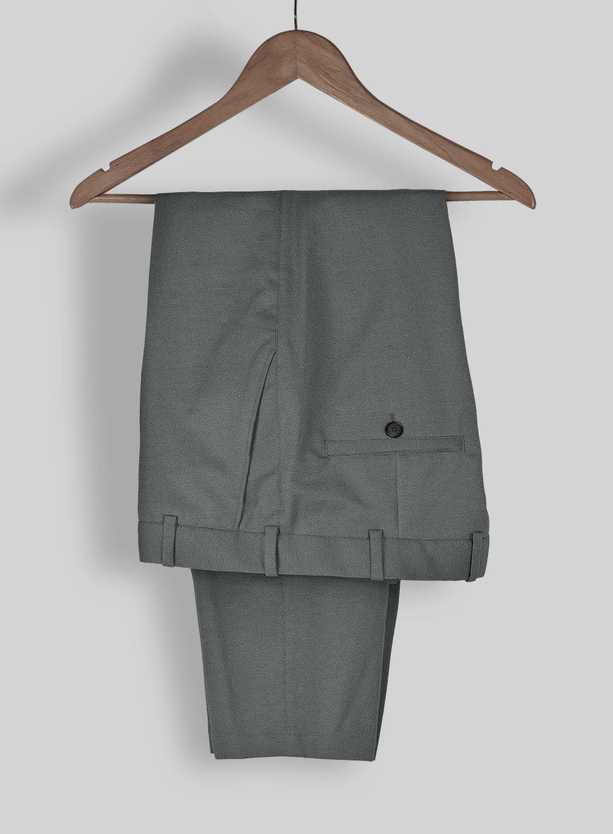 Gray Cotton Power Stretch Chino Suit - StudioSuits