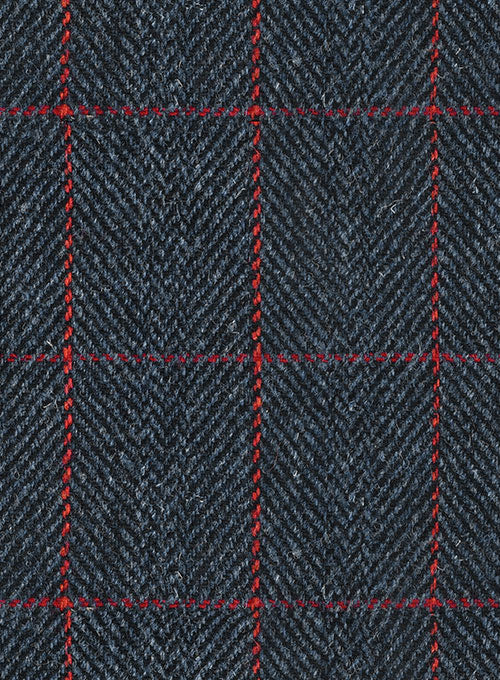 Harris Tweed Blue Checks Pants - StudioSuits