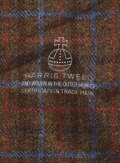 Harris Tweed Brown Checks Pants - StudioSuits