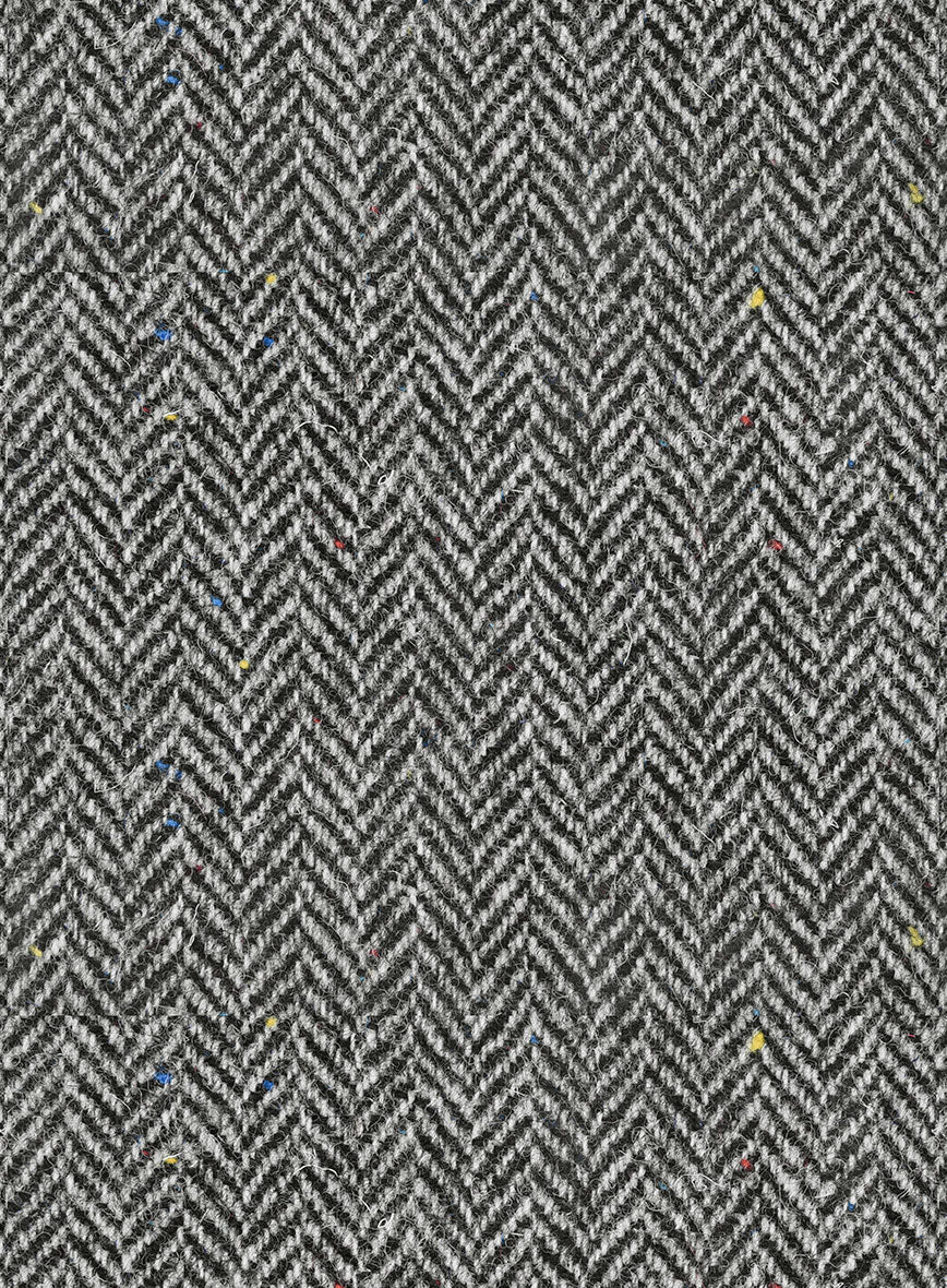 Harris Tweed Gray Chevron Pants - StudioSuits