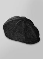 Harris Tweed Royal Charcoal Newsboy Cap - StudioSuits