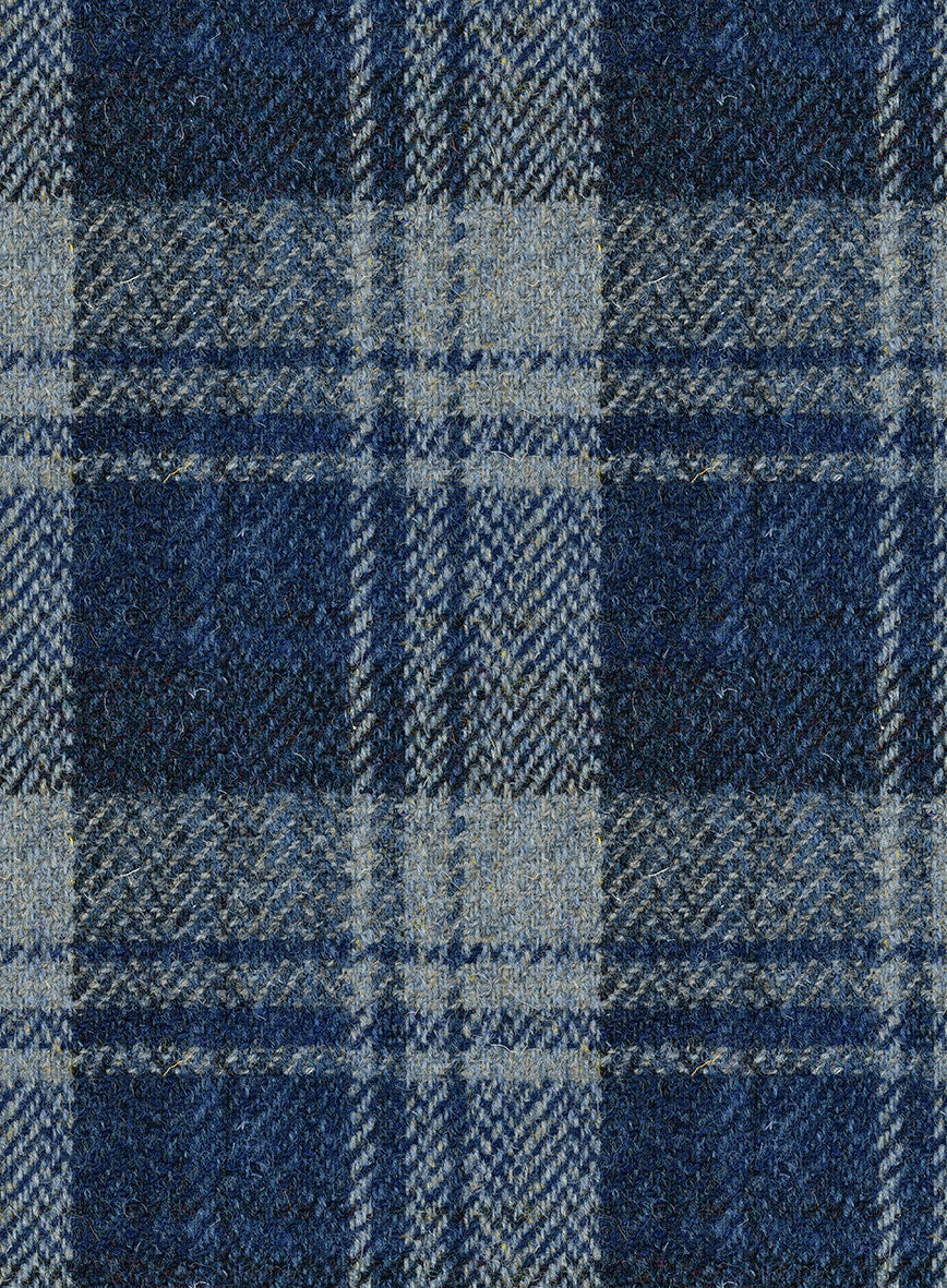 Harris Tweed Blue Tartan Pants - StudioSuits