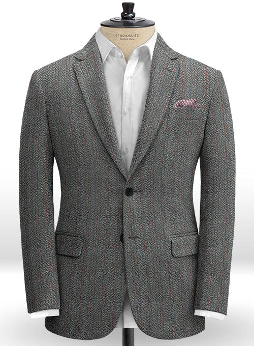 Harris Tweed Gray Stripe Suit – StudioSuits