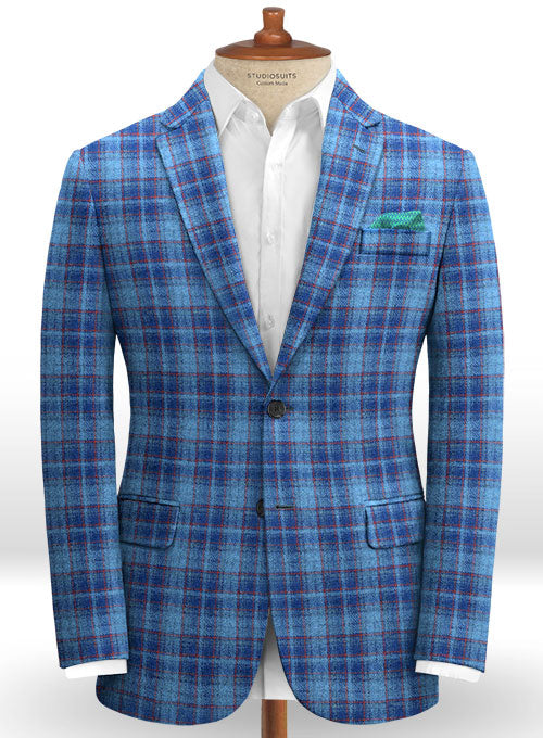 Harris Tweed Tartan Blue Suit – StudioSuits