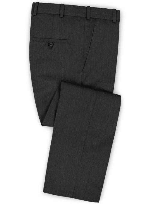 Herringbone Wool Charcoal Suit – StudioSuits
