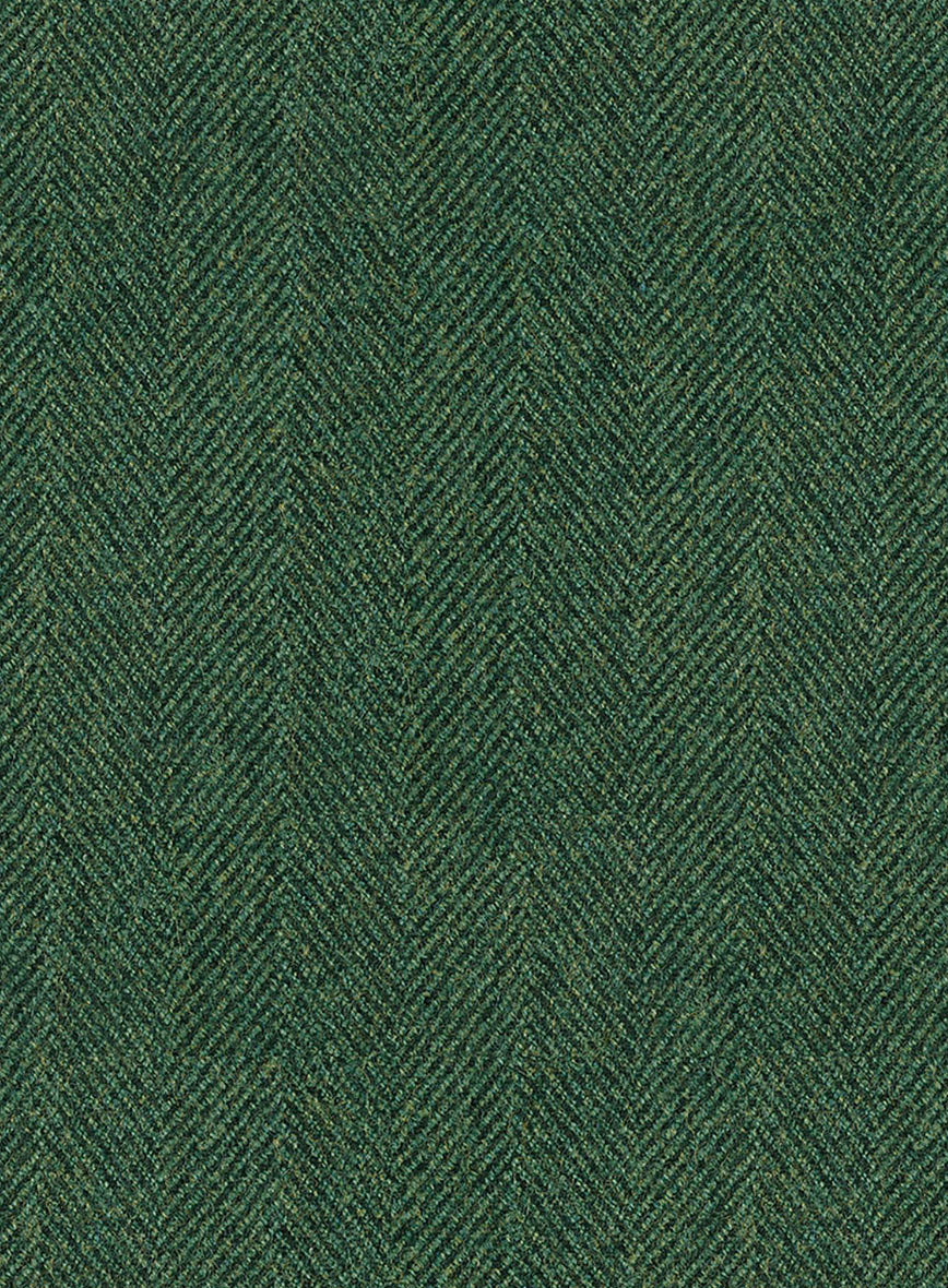 Highlander Heavy Green Herringbone Tweed Pants - StudioSuits