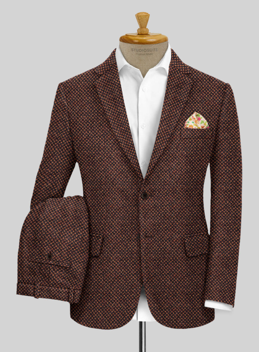 Highlander Heavy Honeycomb Rust Tweed Suit - StudioSuits