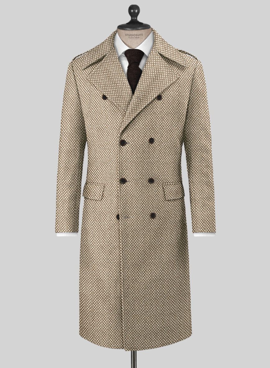 Highlander Heavy Honeycomb Brown Tweed GQ Overcoat – StudioSuits