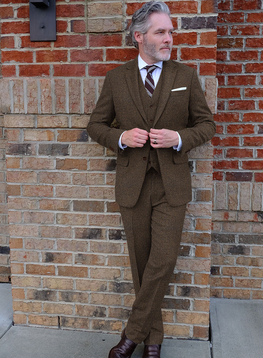 Highlander Dark Brown Tweed Suit - StudioSuits