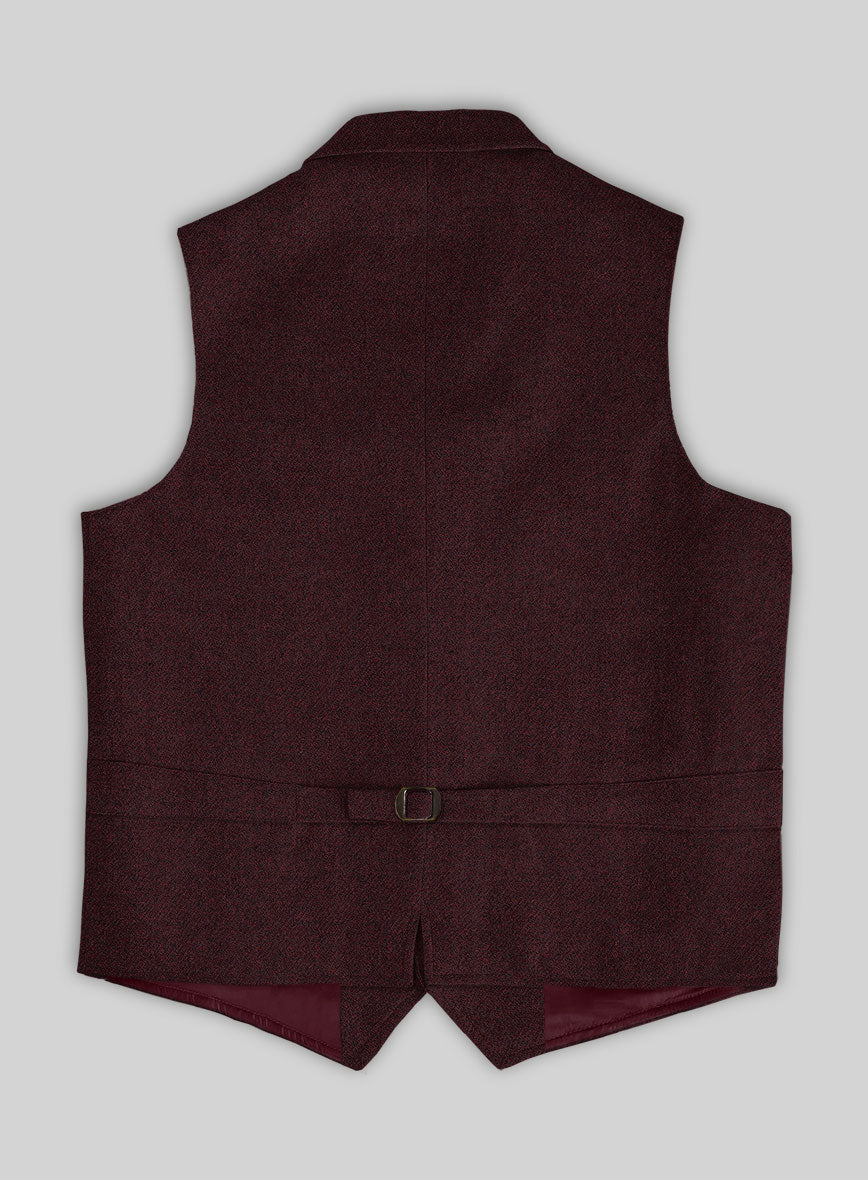 Highlander Sangria Tweed Hunting Vest - StudioSuits