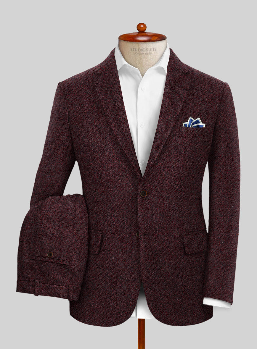 Highlander Sangria Tweed Suit - StudioSuits