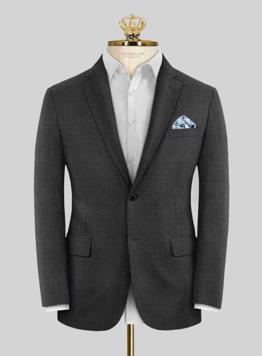 Huddersfield Glen Charcoal Pure Wool Suit – StudioSuits