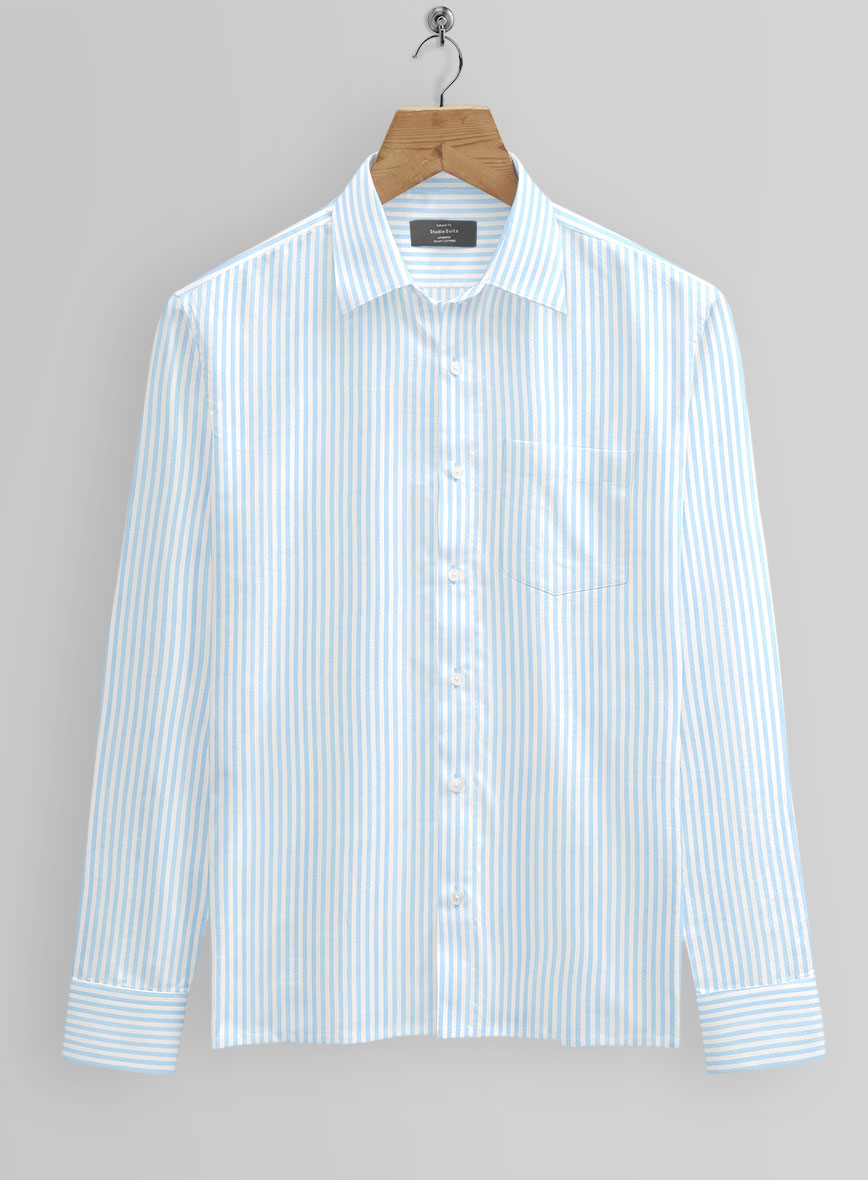 Italian Blue Bengal Stripe Shirt – StudioSuits