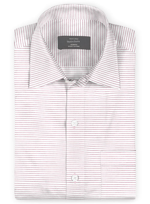 Make your own pink herringbone stripe made-to-measure shirt