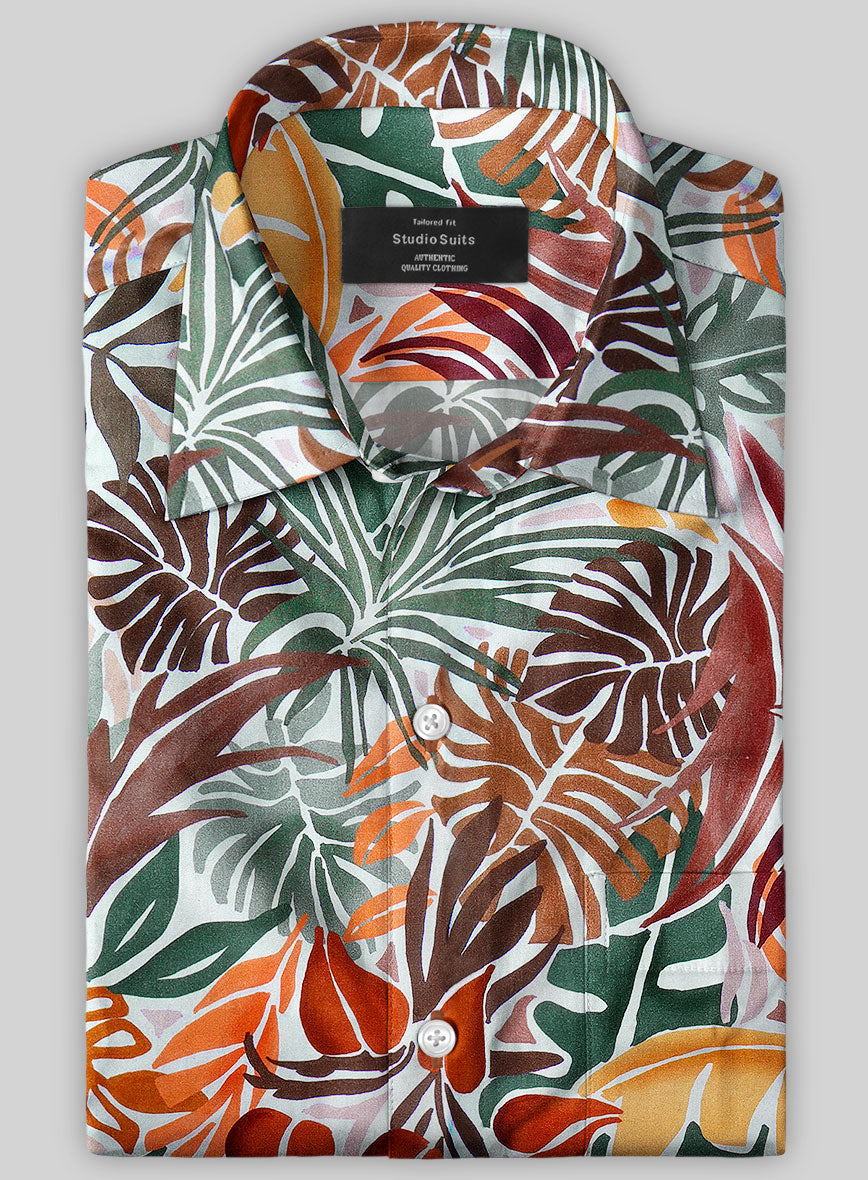 Italian Cotton Monstera Shirt - StudioSuits