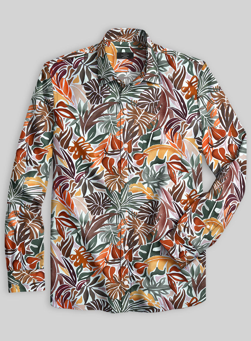 Italian Cotton Monstera Shirt - StudioSuits