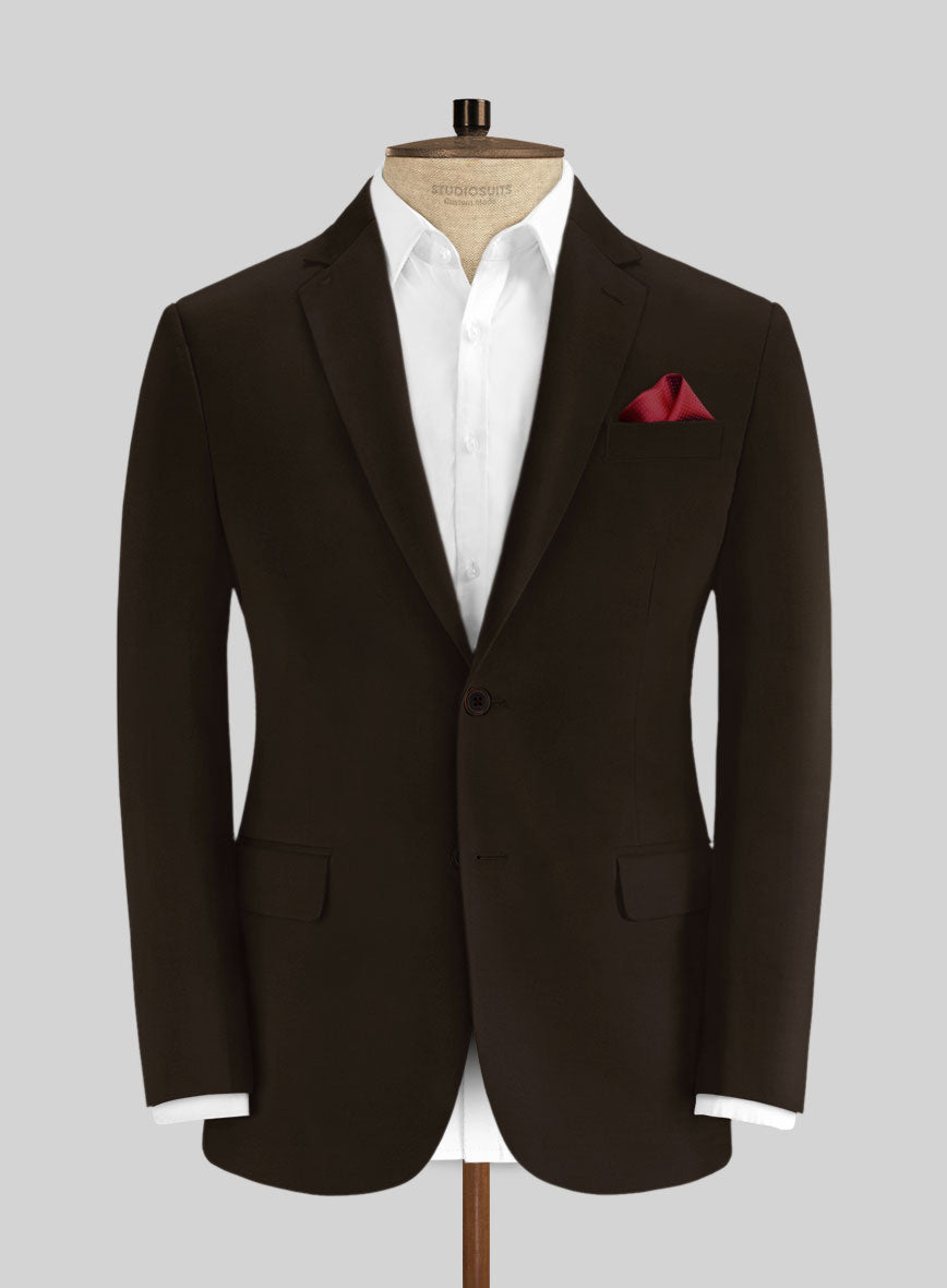 Italian Dark Brown Cotton Stretch Suit – StudioSuits