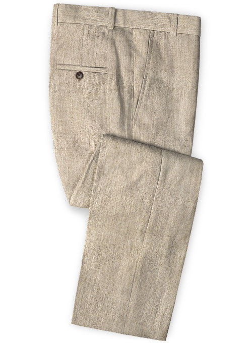 Italian Denim Light Brown Linen Suit – StudioSuits