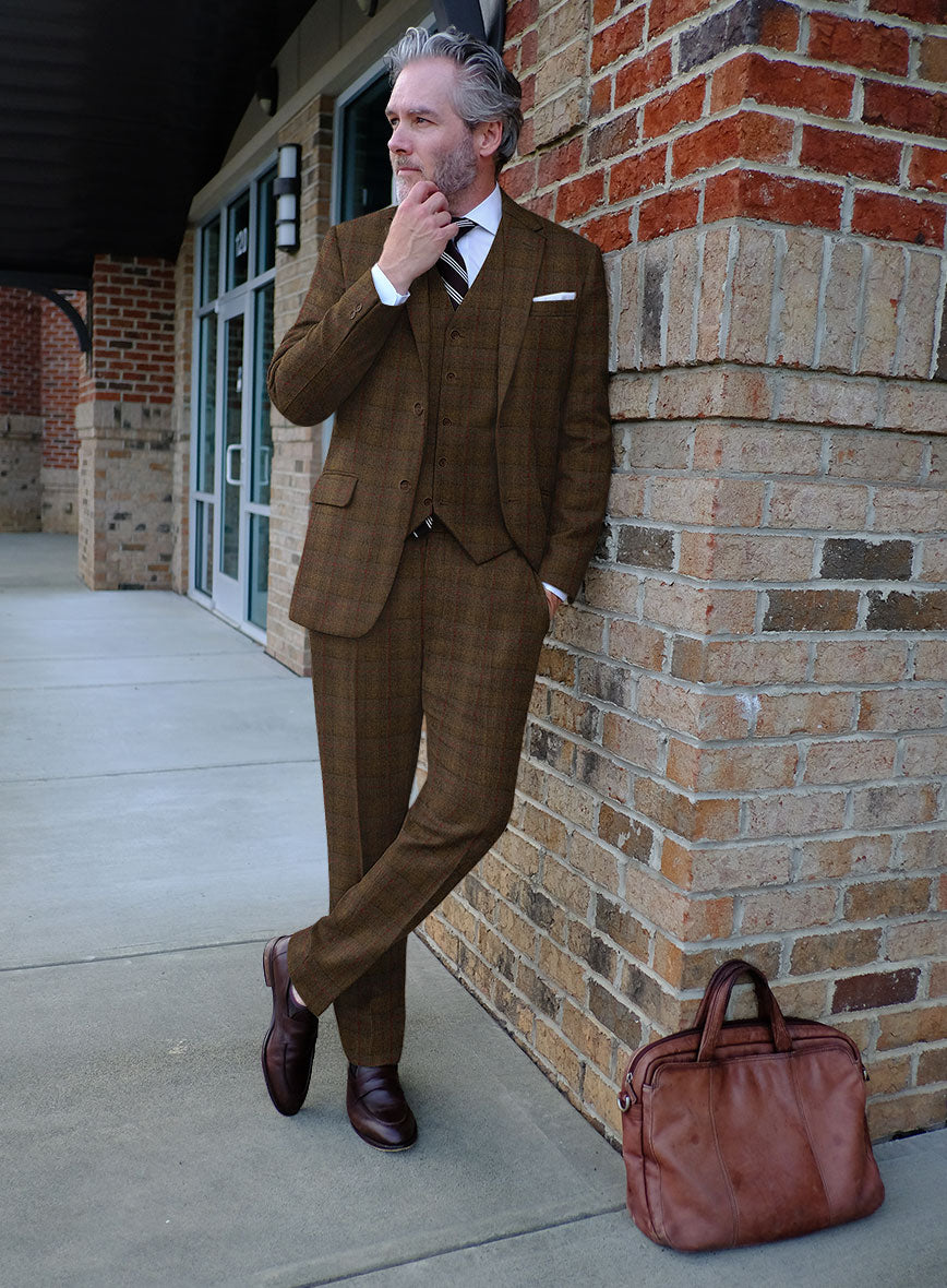 Italian Fiani Checks Tweed Suit - StudioSuits