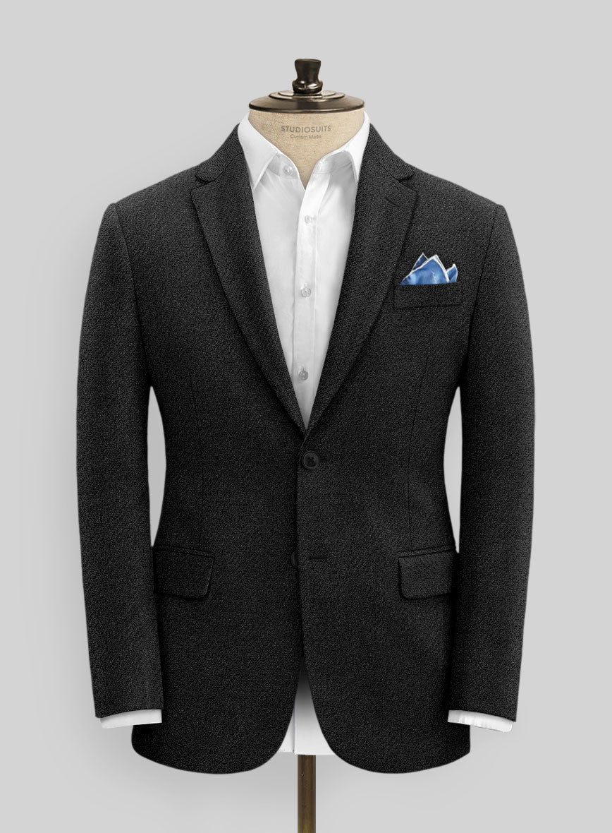 Italian Highlander Black Tweed Suit – StudioSuits