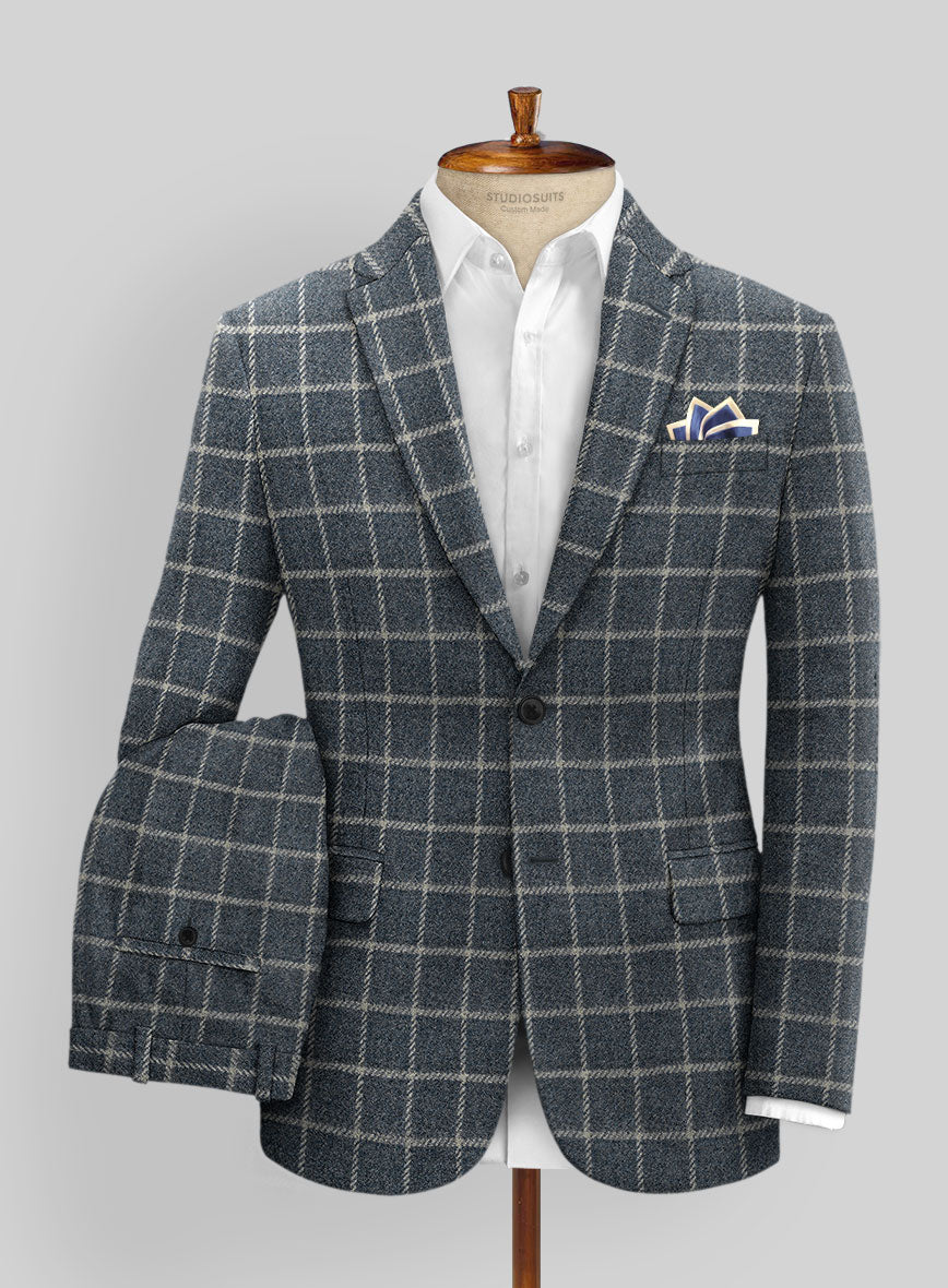 Italian Highlander Emilo Blue Tweed Suit – StudioSuits