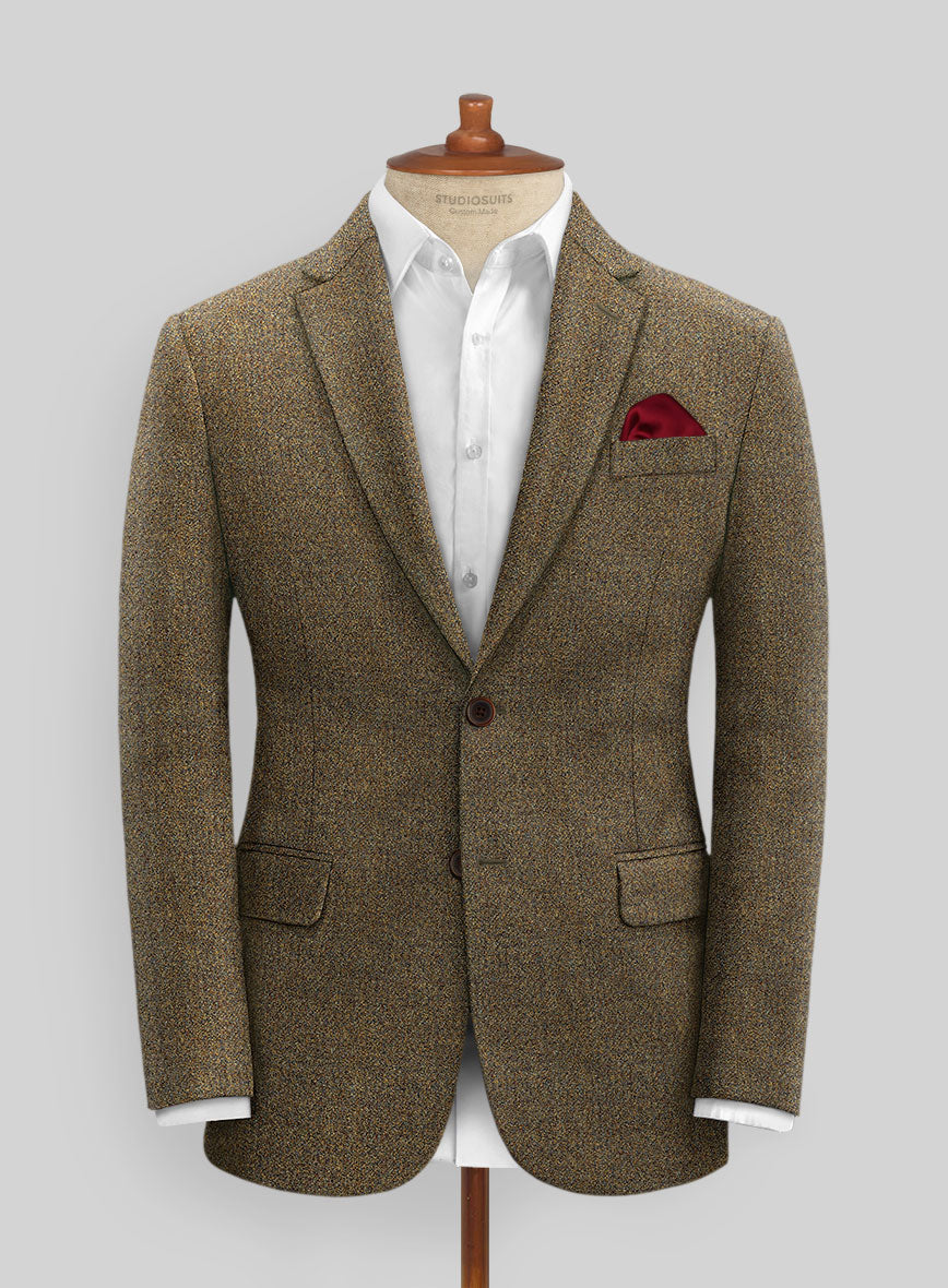 Italian Highlander Brass Green Tweed Jacket - StudioSuits