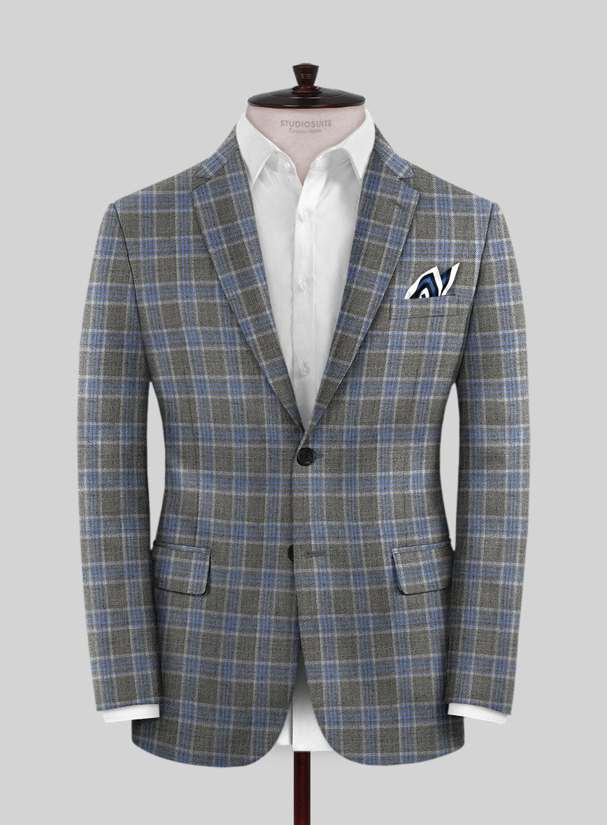 Italian Joa Gray Wool Suit - StudioSuits