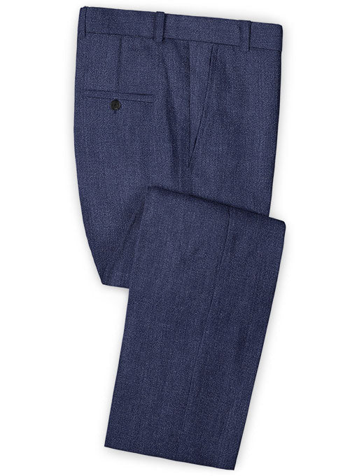 Italian Linen Spezia Blue Suit – StudioSuits