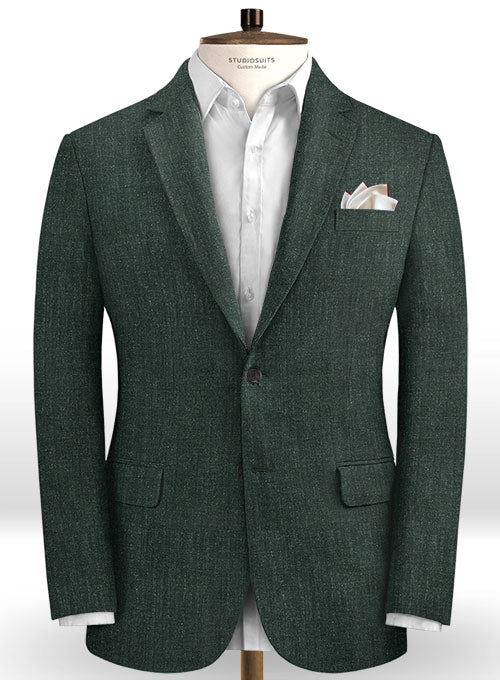 Italian Linen Spezia Green Suit - StudioSuits