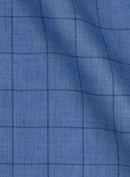 Italian Master Blue Linen Suit - StudioSuits