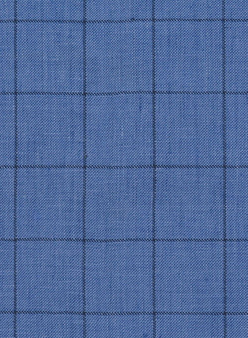 Italian Master Blue Linen Suit - StudioSuits