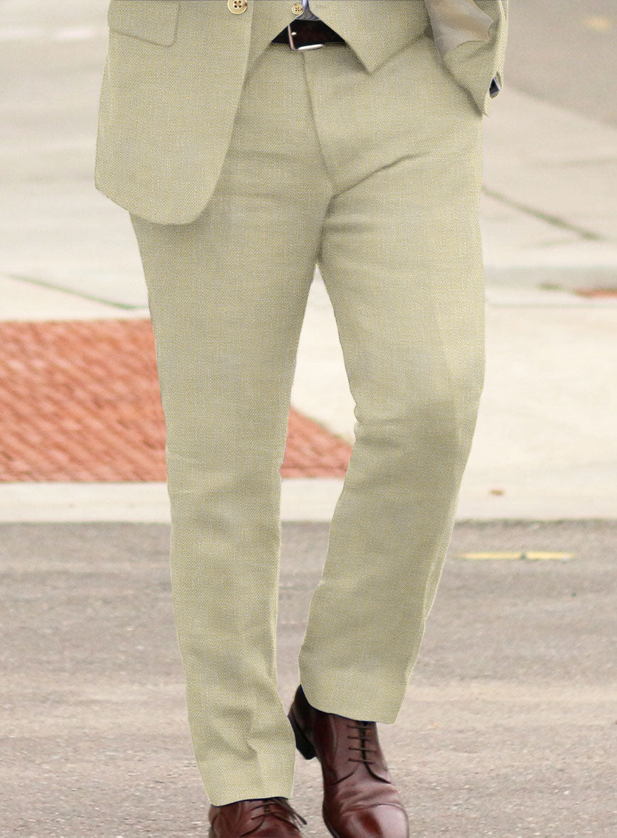 Italian Prato Khaki Linen Suit - StudioSuits