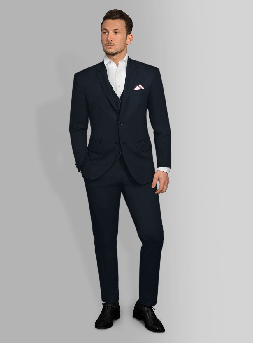 Italian Sapphire Blue Cotton Stretch Suit – StudioSuits