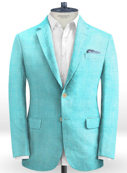 Italian Spring Blue Linen Jacket – StudioSuits