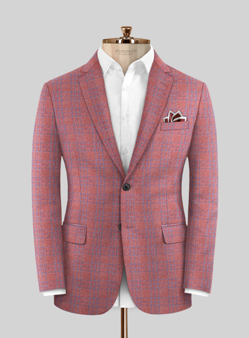 Italian Taquio Rouge Wool Suit - StudioSuits